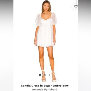 Amanda Uprichard Candia Dress in Sugar Embroidery